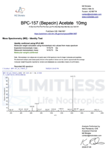 COA_BPC-157_acetate_US 1165_57_r2_2024-07-09
